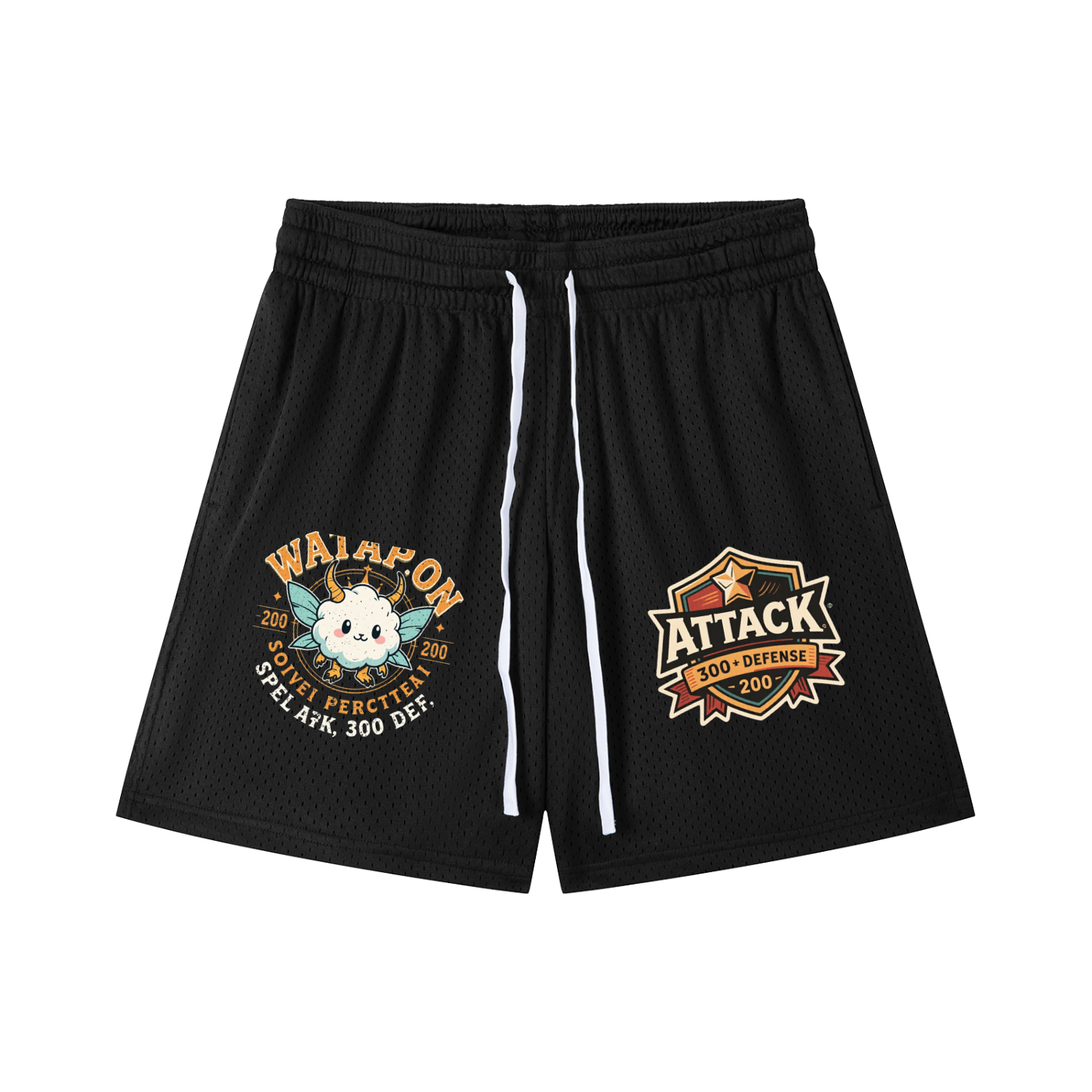 Mesh Drawstring Wata-Shorts