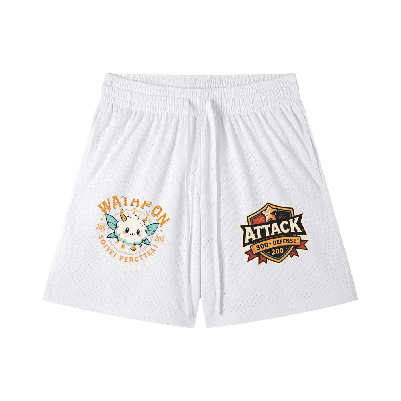Mesh Drawstring Wata-Shorts