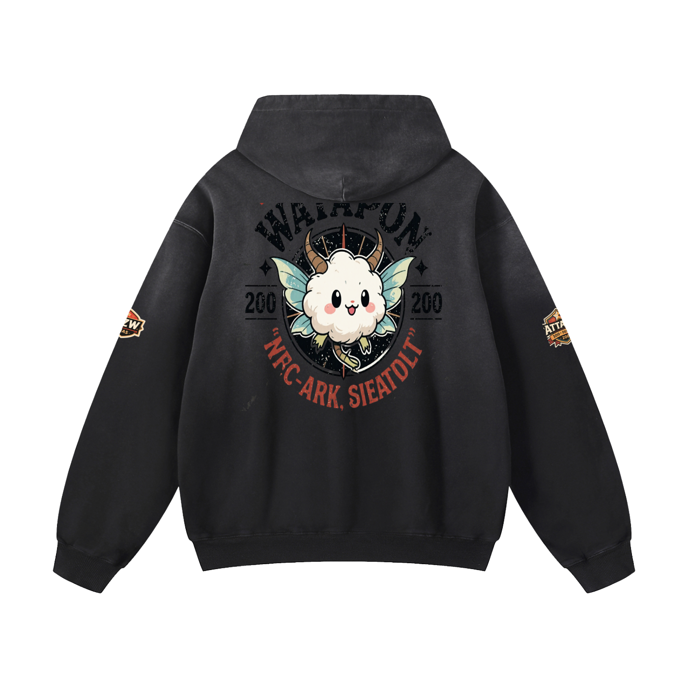 Heavyweight Sunfade Oversized Hoodie - WATA Army Edition- Z-nation