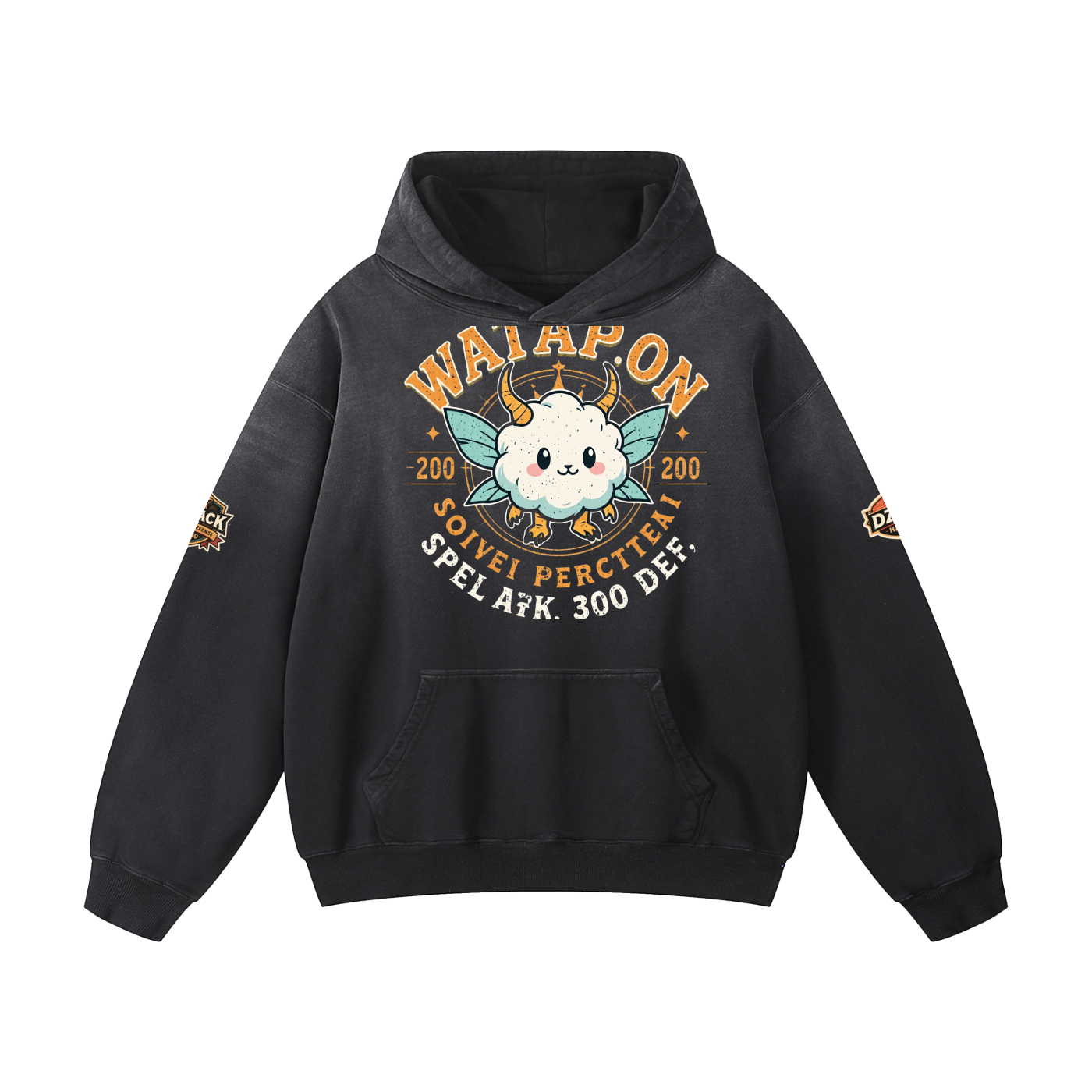 Heavyweight Sunfade Oversized Hoodie - WATA Army Edition- Z-nation